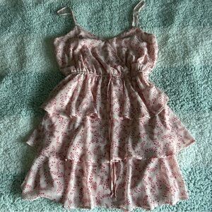 Trixxi Pink Ruffled Mini Dress